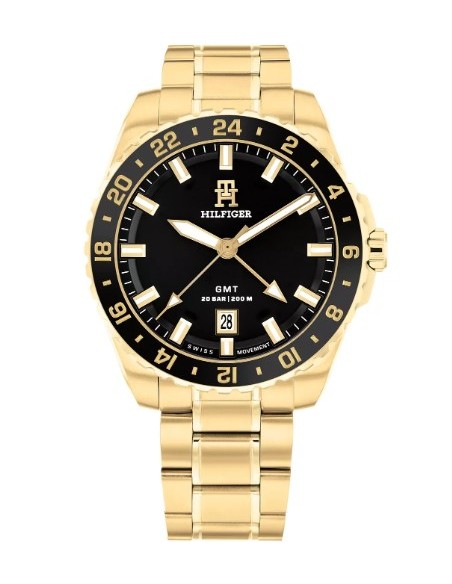 Reloj tommy negro y dorado