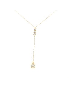 GARGANTILLA ZN LÁGRIMA ORO DE 18K