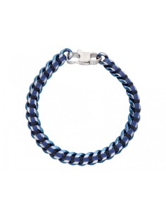 PULSERA ACERO AZUL CADENA ACERO