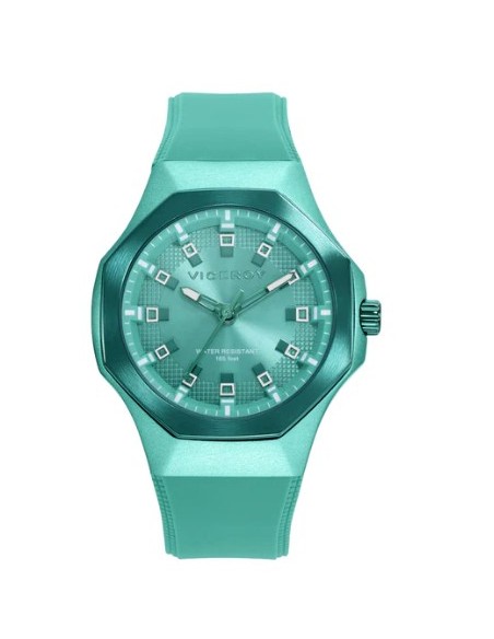 RELOJ ALUMINIO VERDE Y ACERO IP VERDE CORREA SRA V