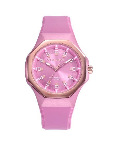 RELOJ ALUMINIO ROSA Y ACERO IP ROSA CORREA SRA VA