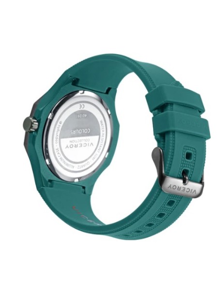 RELOJ ALUMINIO VERDE Y ACERO IP GRIS CORREA SR VA