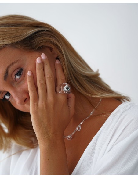 ANILLO MAX CORAZÓN TRANSPARENTE 