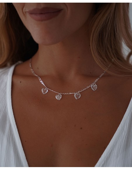 GARGANTILLA CORAZONES DE CRISTAL