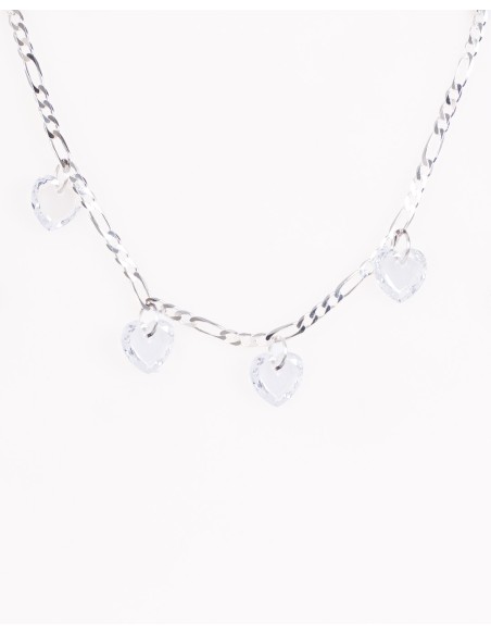 GARGANTILLA CORAZONES DE CRISTAL