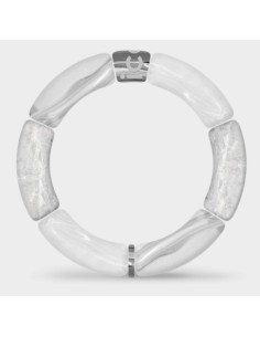Pulsera para mujer acero Silver Transparent