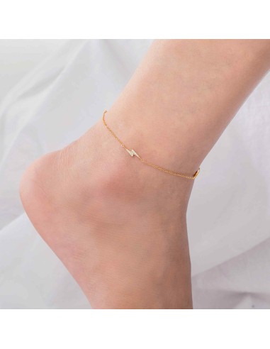 TOBILLERA CIRCONITA - RAYO - 23+2 CM - BAÑADO ORO