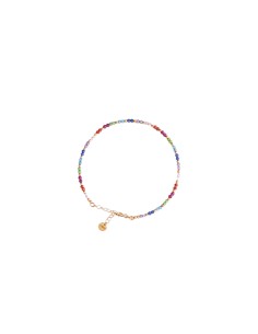 PULSERA MULTICOLOR PIEDRAS ORO 9K