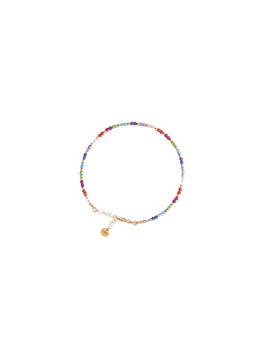 PULSERA MULTICOLOR PIEDRAS ORO 9K