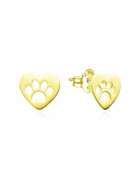 Pendientes huella corazón plata chap 1ª ley