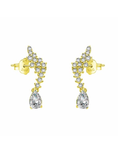 Pendientes forma zn plata chapada 1ª ley