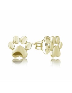 Pendientes huella lisos plata chapada 1ª ley