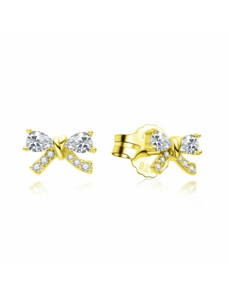 Pendientes coquette plata chapada 1ª ley