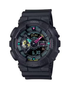 Reloj negro agujas colores g-shock