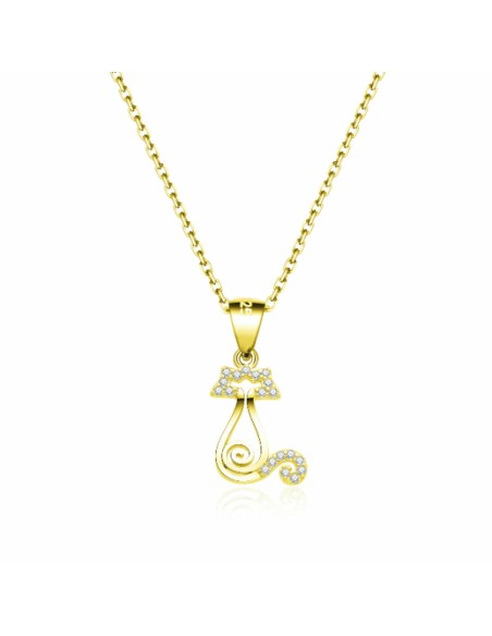 Gargantilla gato circonitas plata ch 1ª ley