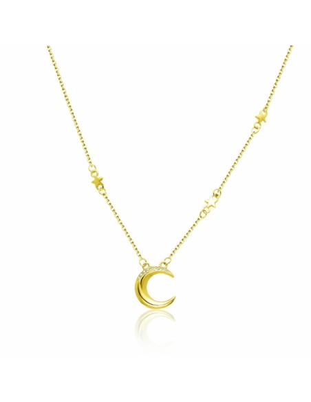 Gargantilla luna tres estrellas zn plata ch 1ª ley