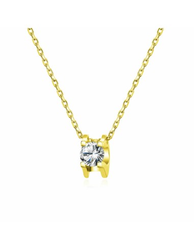 Gargantilla circonita 4.5mm forma plata ch 1ª ley