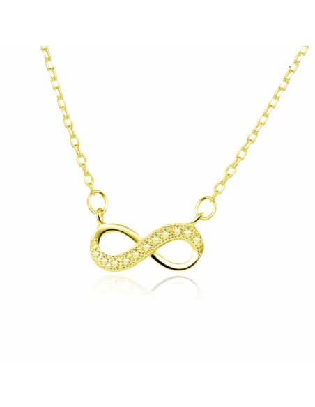 Gargantilla infinito mitad circonitas plata ch 1ª 