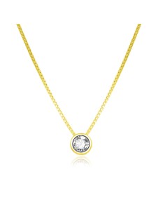 Gargantilla circonita 5mm redonda plata ch 1ª ley