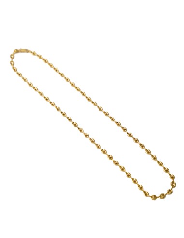 Cadena hombre grano de café oro de 18k