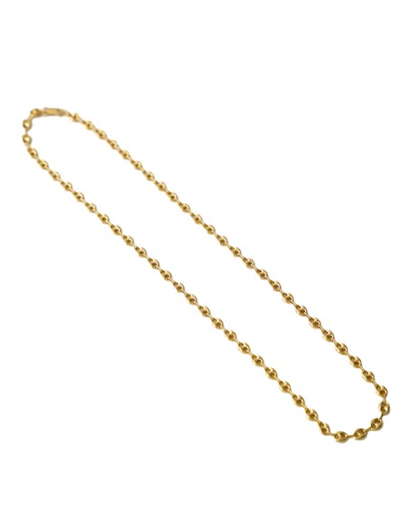 Cadena hombre grano de café oro de 18k