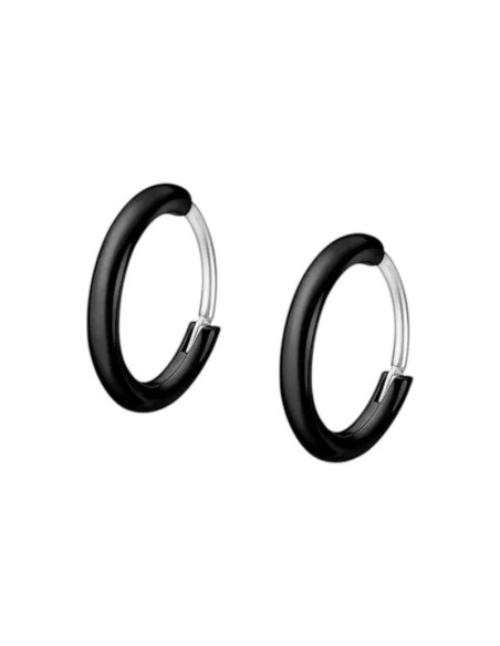 PENDIENTE ACERO HOMBRE NEGRO