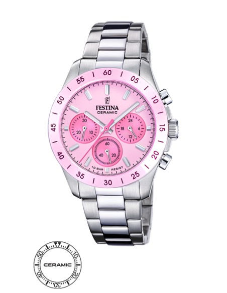 RELOJ MUJER FESTINA CRONO ROSA