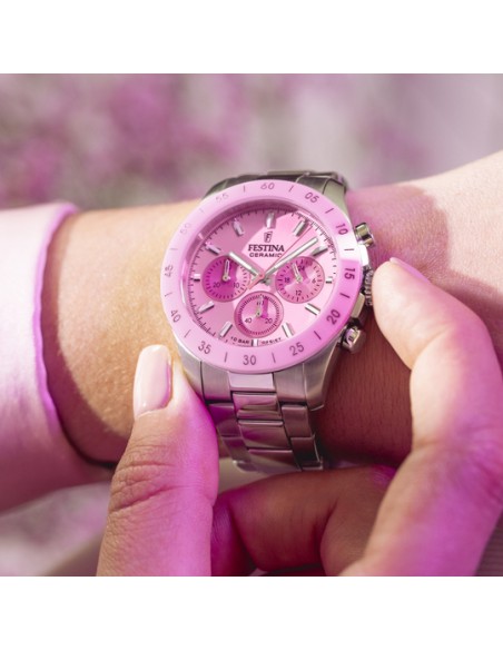RELOJ MUJER FESTINA CRONO ROSA