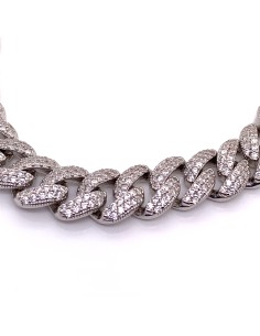 PULSERA CADENA CIRCONITAS PLATA DE 1ª LEY 2