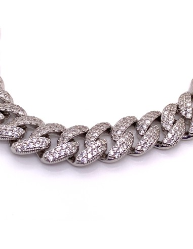 PULSERA CADENA CIRCONITAS PLATA DE 1ª LEY
