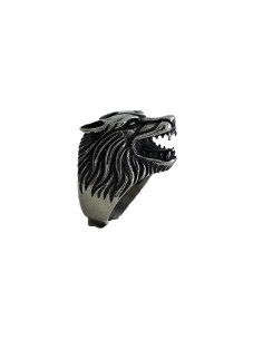 ANILLO DE ACERO PARA HOMBRE CON CABEZA DE LOBO 2