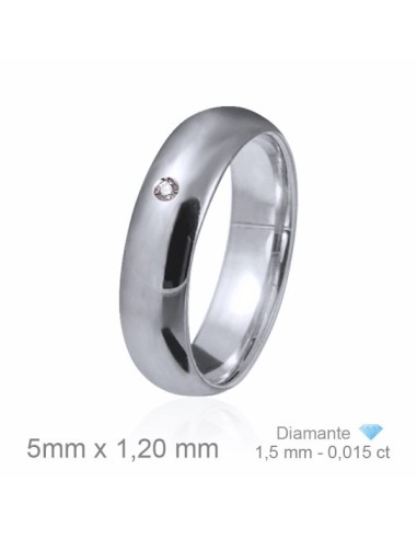 ALIANZA MEDIA CAÑA -DIAMANTE 0.015ct  