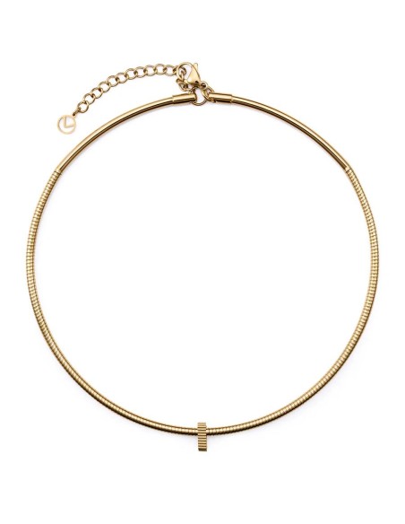 COLLAR DE ACERO IP DORADO COLECCIÓN LAURA ESCANES