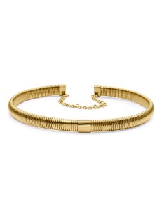 COLLAR DE  ACERO IP DORADO COLECCIÓN LAURA ESCANES