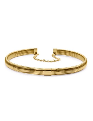 COLLAR DE  ACERO IP DORADO COLECCIÓN LAURA ESCANES