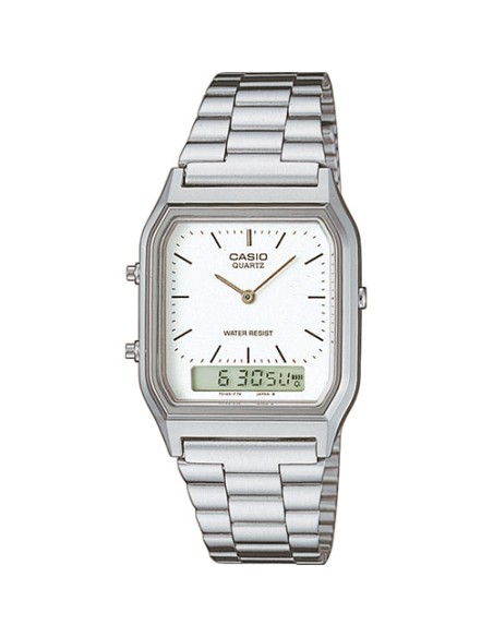 RELOJ CASIO UNISEX PLATEADO AQ