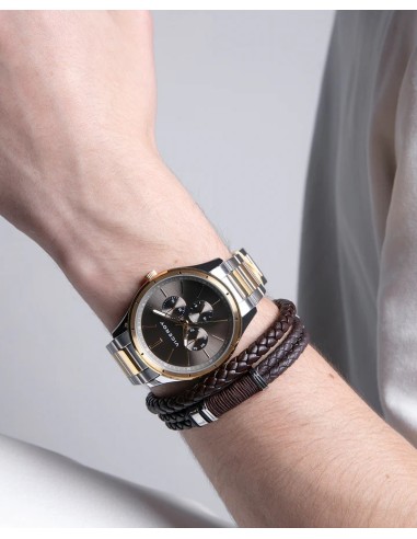 RELOJ HOMBRE MULTI ACERO IP DORADO REF. 401387-17