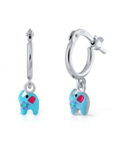 PENDIENTES ARETES ELEFANTE PLATA DE 1ª LEY