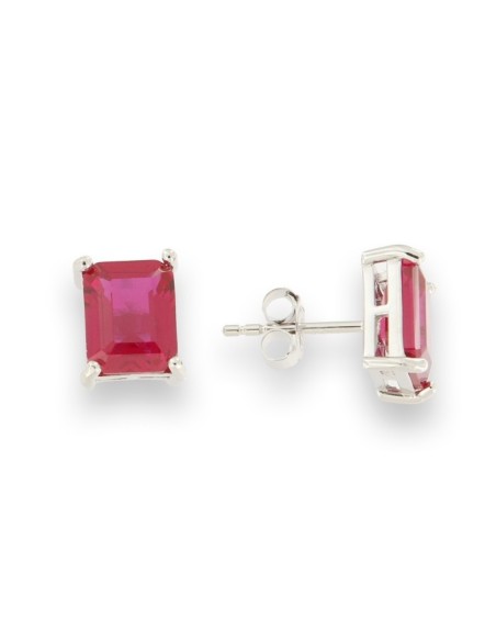 PENDIENTES FUCSIA ZN PLATA DE 1ª LEY