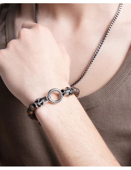 Collar de cadena en acero para hombre