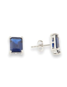 PENDIENTES AZUL ZN PLATA DE 1ª LEY