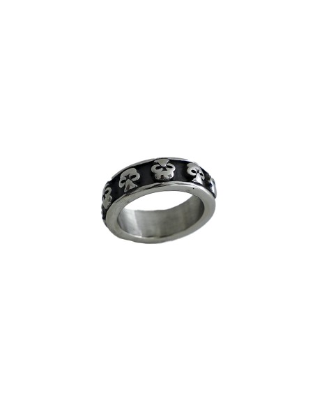 ANILLO DE ACERO con calaveras PARA HOMBRE