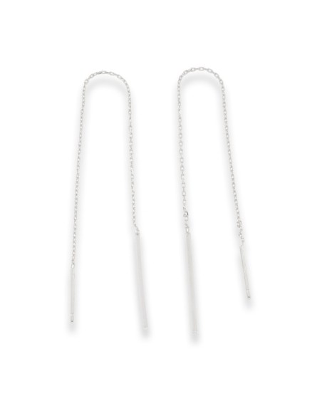 PENDIENTES CADENITA LARGA PLATA DE 1ª LEY