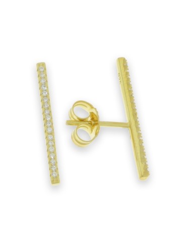 PENDIENTES PALO GOLD ZN PLATA DE 1ª LEY