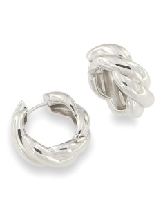 PENDIENTES ARO RIZO PLATA CHAP DE 1ª LEY