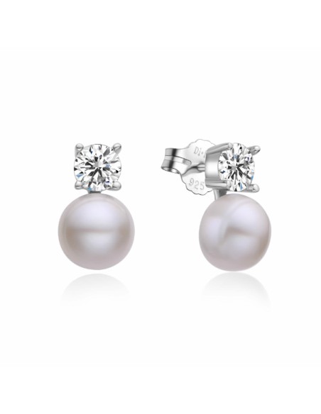 Pendientes para mujer grapas perla cultivada