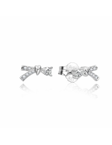 Pendientes para mujer lazo zn plata