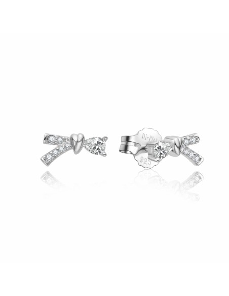 Pendientes para mujer lazo zn plata