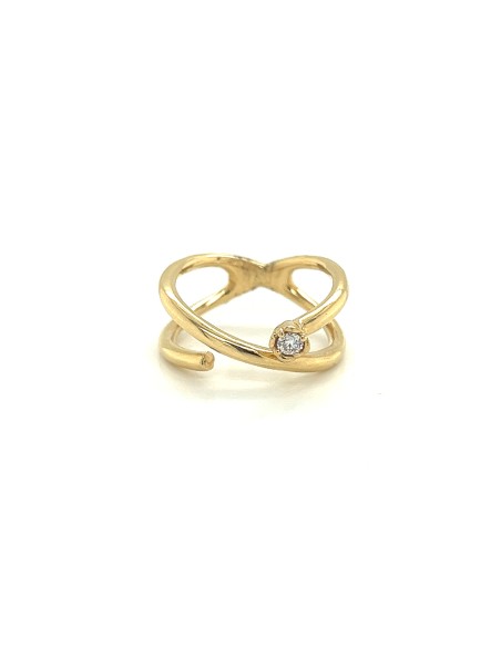 ct-0,10 ANILLO BRILLANTE TINY ORO DE 18K