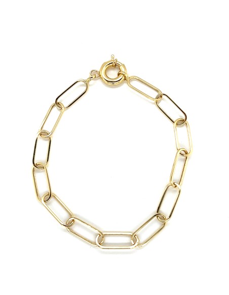 PULSERA ESLABONES LISOS ORO DE 18K